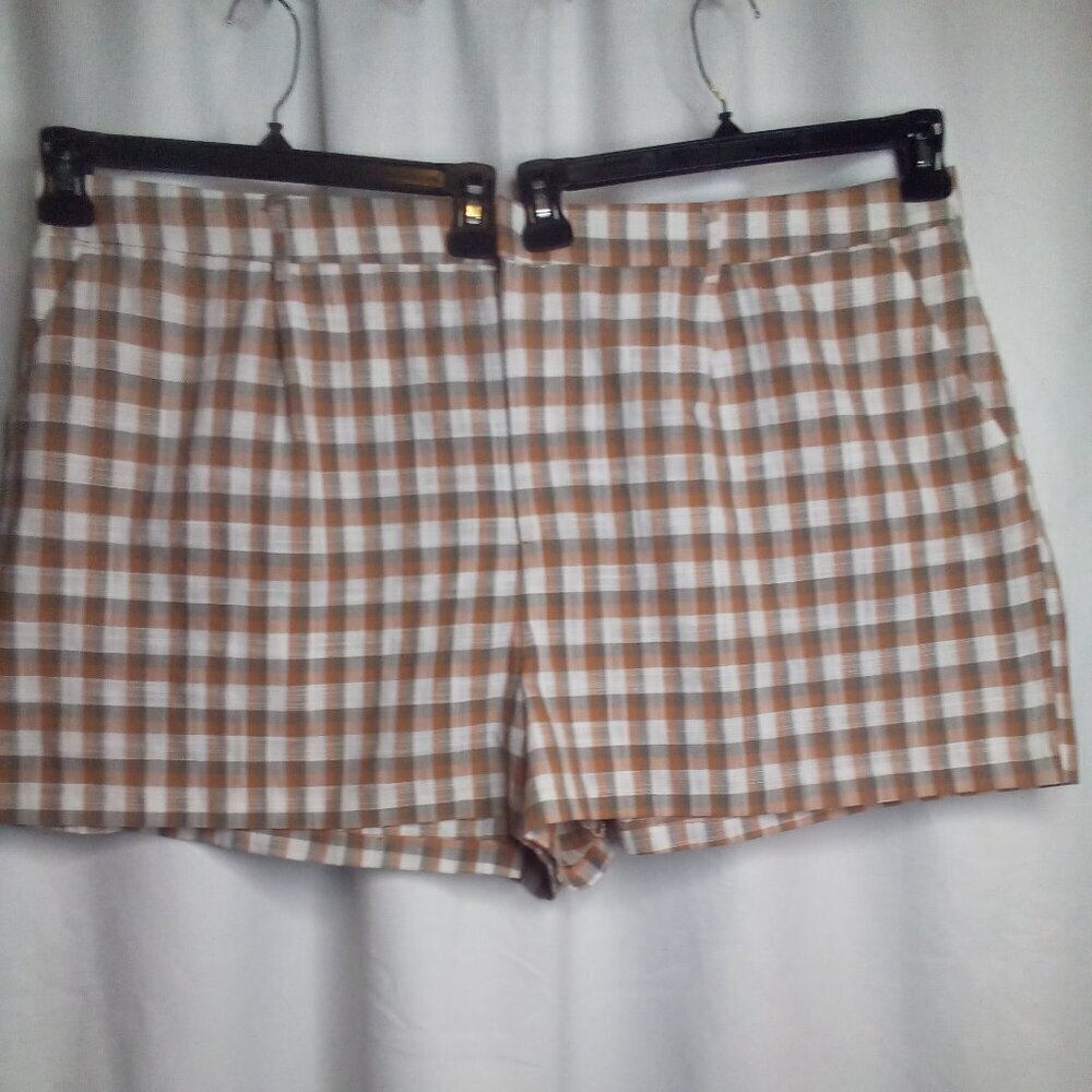 Nine West Shorts Women 3X Chino Casual Plaid
